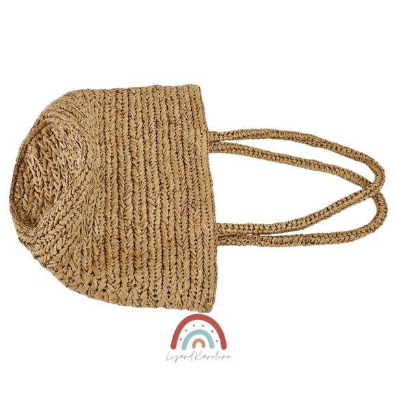 New! J. Crew Malta Handwoven Straw Bucket Tote NWOT - Picture 10 of 15